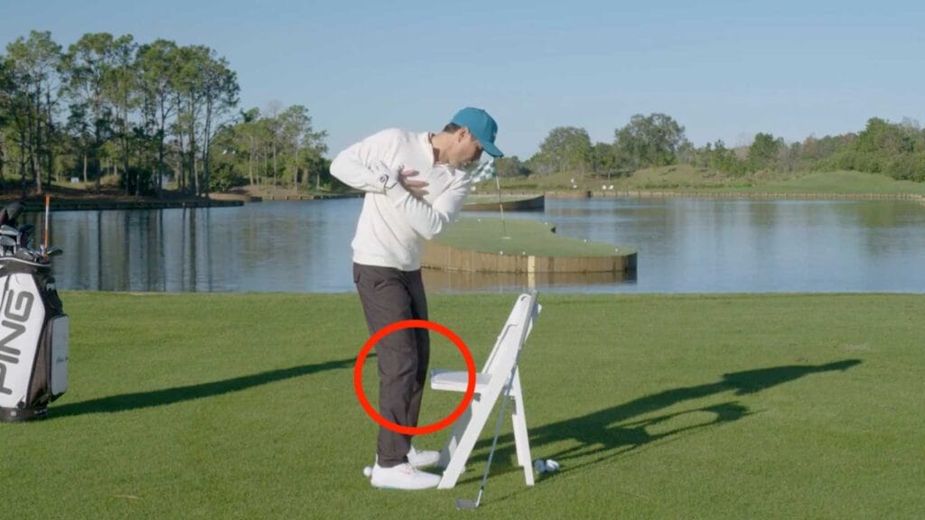 Improve Your Swing by Using the “Chair Drill” to Correct Early Extension