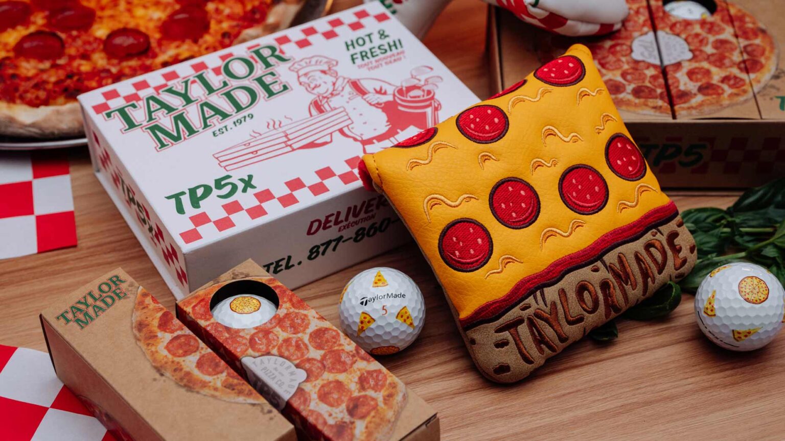 TaylorMade Unveils Pizza-Inspired Headcovers and Golf Balls