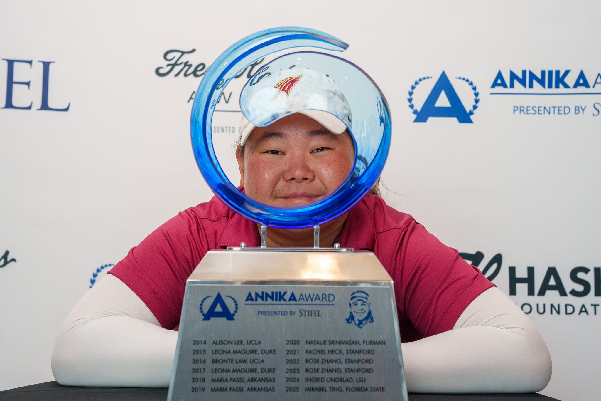 Florida State junior Mirabel Ting won the 2025 Annika Award, recognized as college golf’s Player of the Year.