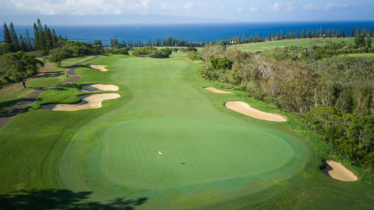 The 4th hole of the Plantation Course at Kapalua Resort