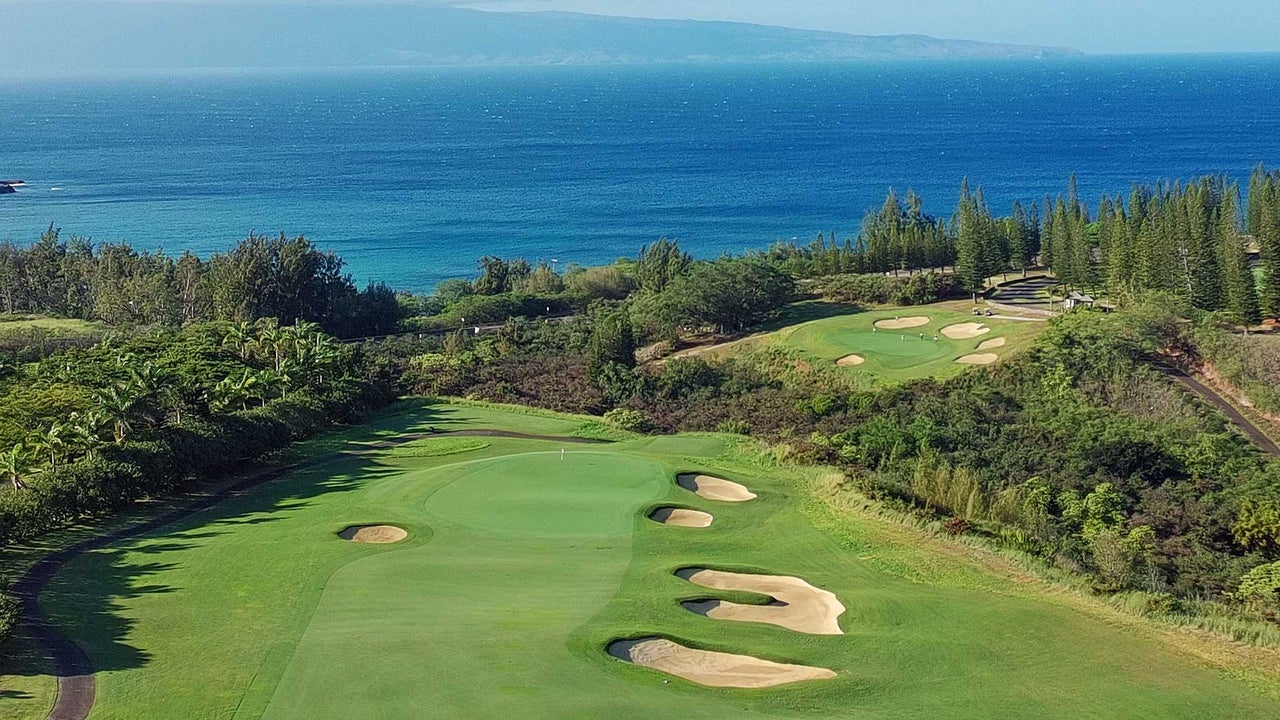 The 7th hole of the Plantation Course at Kapalua Resort