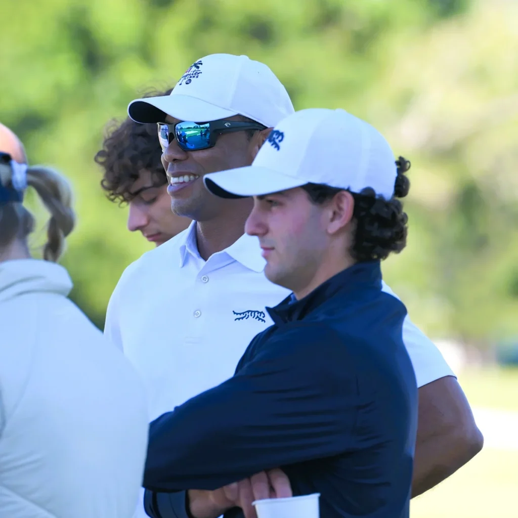 Tiger Woods and Matt Kuchar Cheer on Their Sons at the Junior Orange Bowl